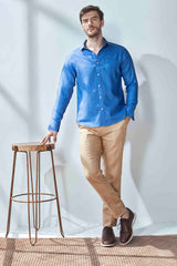 Extended Collar Linen Shirt - Yell With Us