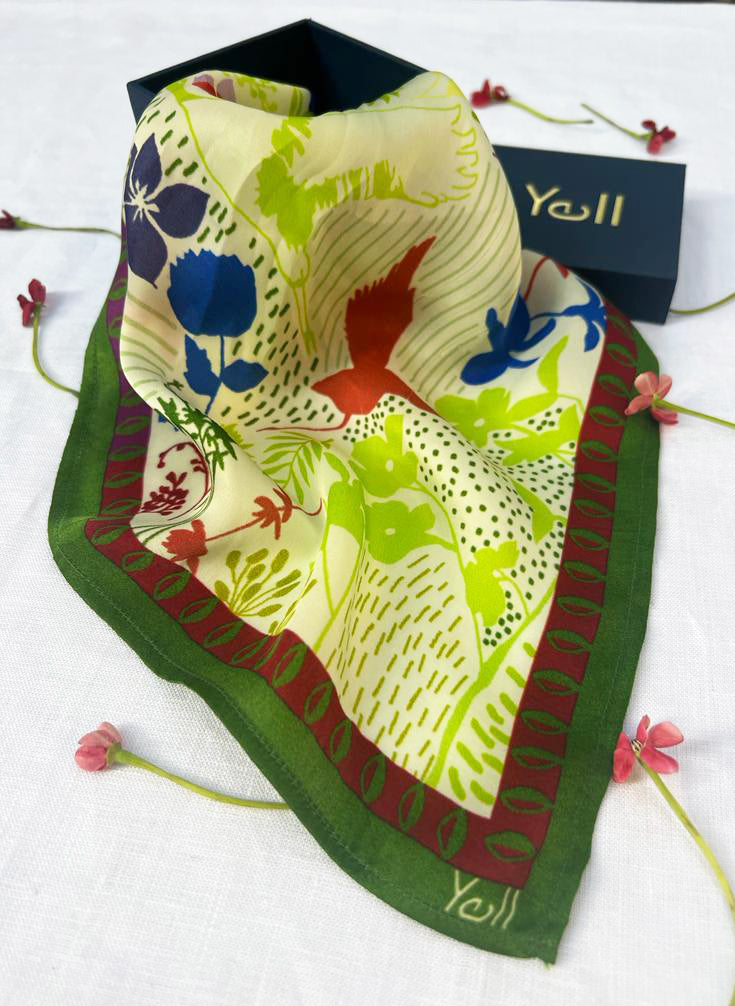 The Jungle Greens Pocket Square - Yell With Us